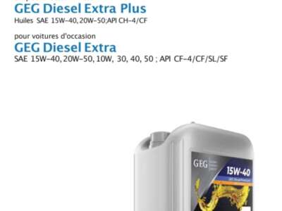 VENTE D'HUILES LUBRIFIANTES PROFESSIONNELLES -MARQUE GEG