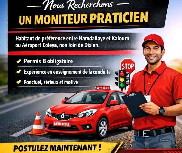 RECHERCHE D'UN MONITEUR PRATICIEN