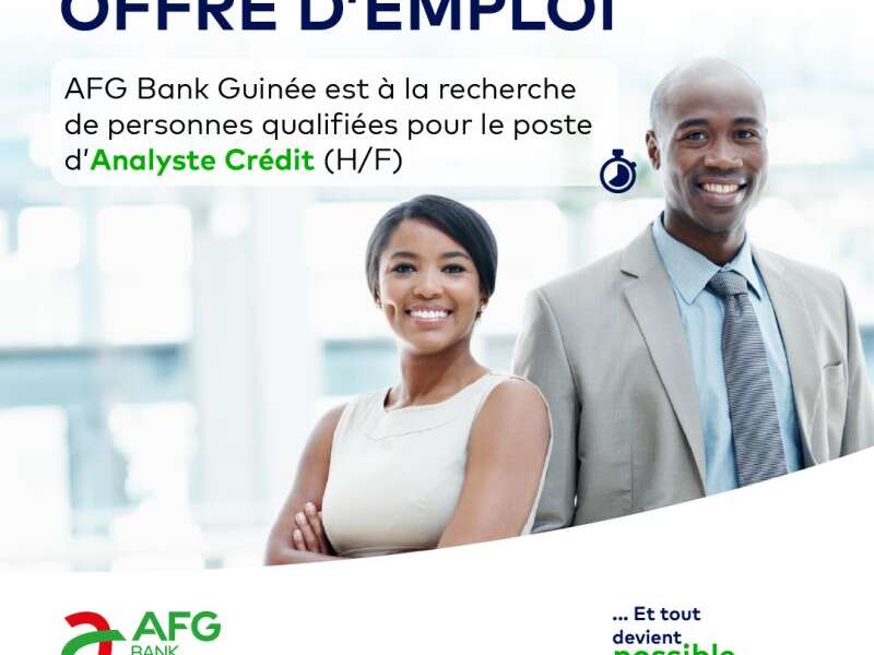 RECHERCHE DES PERSONNE POUR LE POSTE D'ANALYSE CREDIT H/F