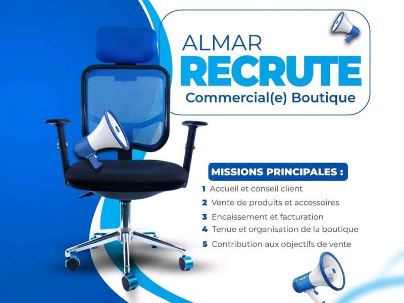 RECRUTE COMMERCIAL(E) BOUTIQUE