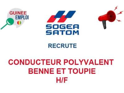 RECRUTE CONDUCTEUR POLYVALANT BENNE ET TOUPIE H/F