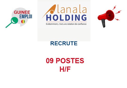 RECRUTE 09 POSTES H/F