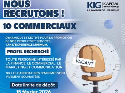 RECRUTE 10 COMMERCIAUX H/F