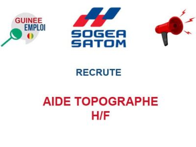 RECRUTE AIDE TOPOGRAPHIE H/F