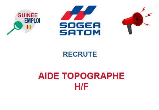 RECRUTE AIDE TOPOGRAPHIE H/F
