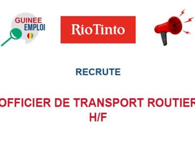 RECRUTE OFFICIER DE TRANSPORT ROUTIER H/F