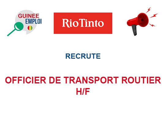RECRUTE OFFICIER DE TRANSPORT ROUTIER H/F