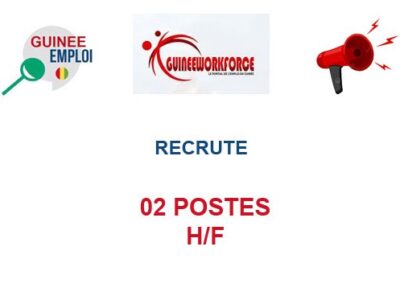 RECRUTE 02 POSTES H/F