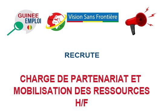 RECRUTE CHARGE DE PARTENARIAT ET MOBILISATION DES RESSOURCES H/F