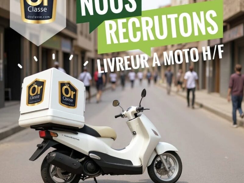 RECRUTE LIVREUR A MOTO H/F