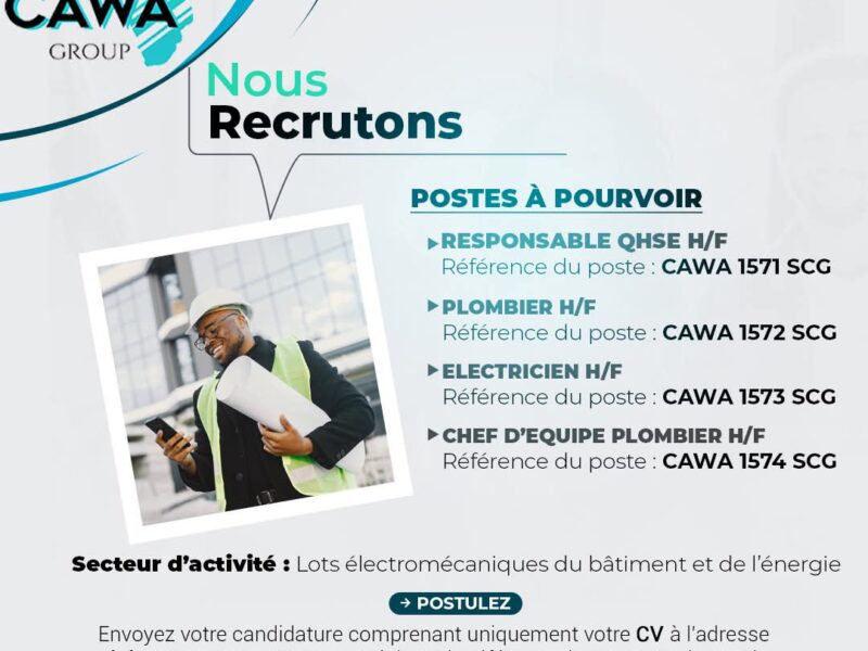RECRUTE DIVERS POSTES