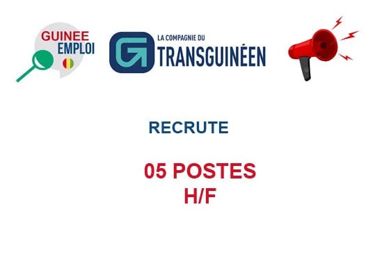 RECRUTE 05 POSTES H/F