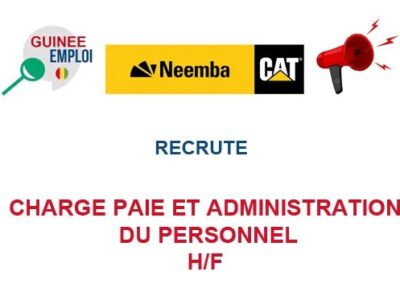 RECRUTE CHARGE PAIE ET ADMINISTRATION DU PERSONNEL H/F