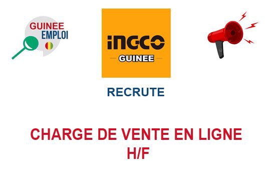 RECRUTE CHARGE DE VENTE EN LIGNE H/F