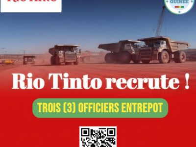 RECRUTE 3 OFFICIERS ENTREPOT