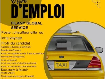 RECRUTE CHAUFFEUR DE TAXI