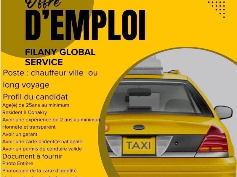 RECRUTE CHAUFFEUR DE TAXI
