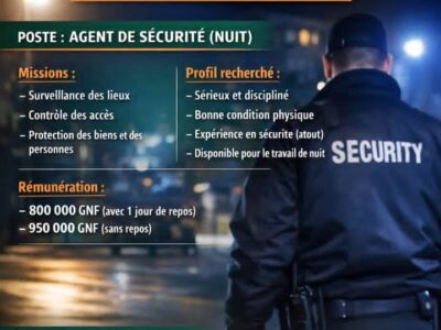 RECRUTE DES AGENTS DE SECURITE