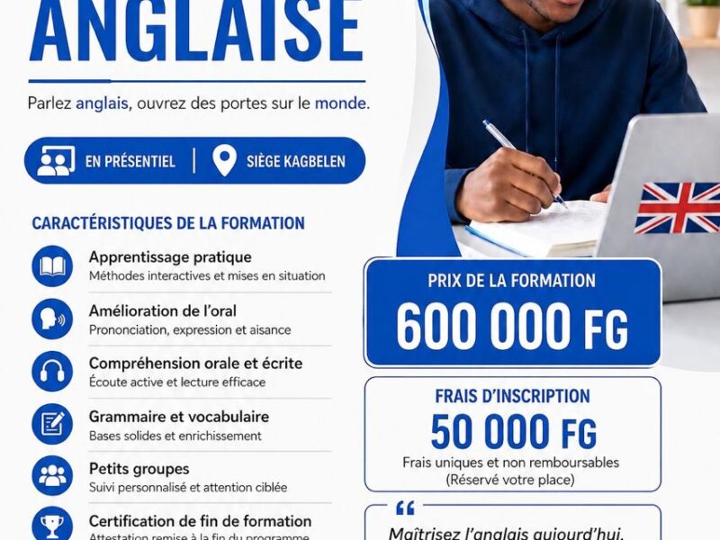 FORMATION EN ANGLAIS