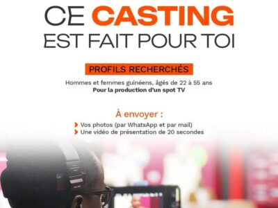 CASTING POUR RALISATION D'UN SPOT TV