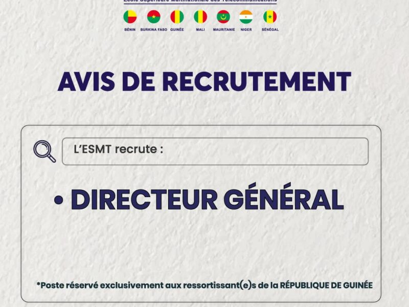 RECRUTE DIRECTEUR GENERAL