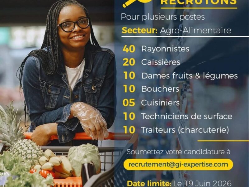 RECRUTE DIVERS POSTES