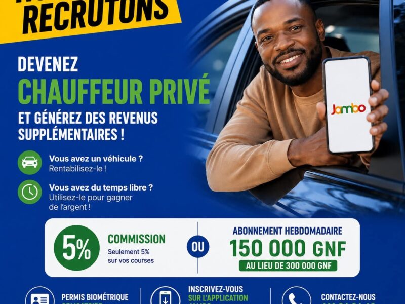 RECRUTE DES CHAUFFEURS DE TAXI