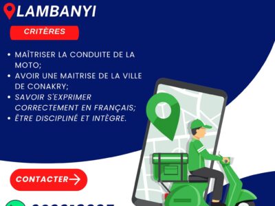 RECRUTEMENT DES LIVREURS