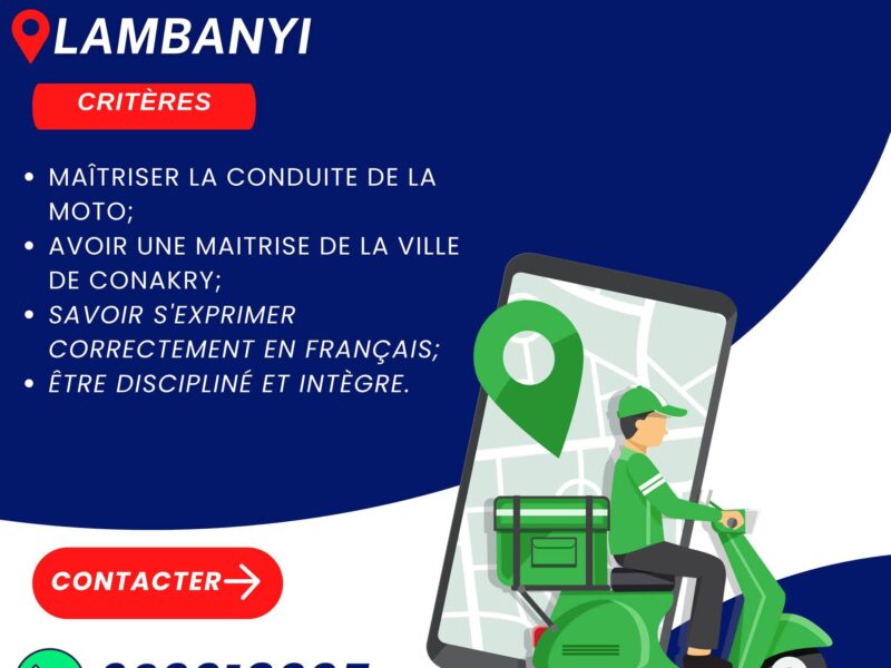 RECRUTEMENT DES LIVREURS