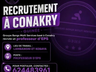 RECRUTE UN PROFFESSEUR D'EPS
